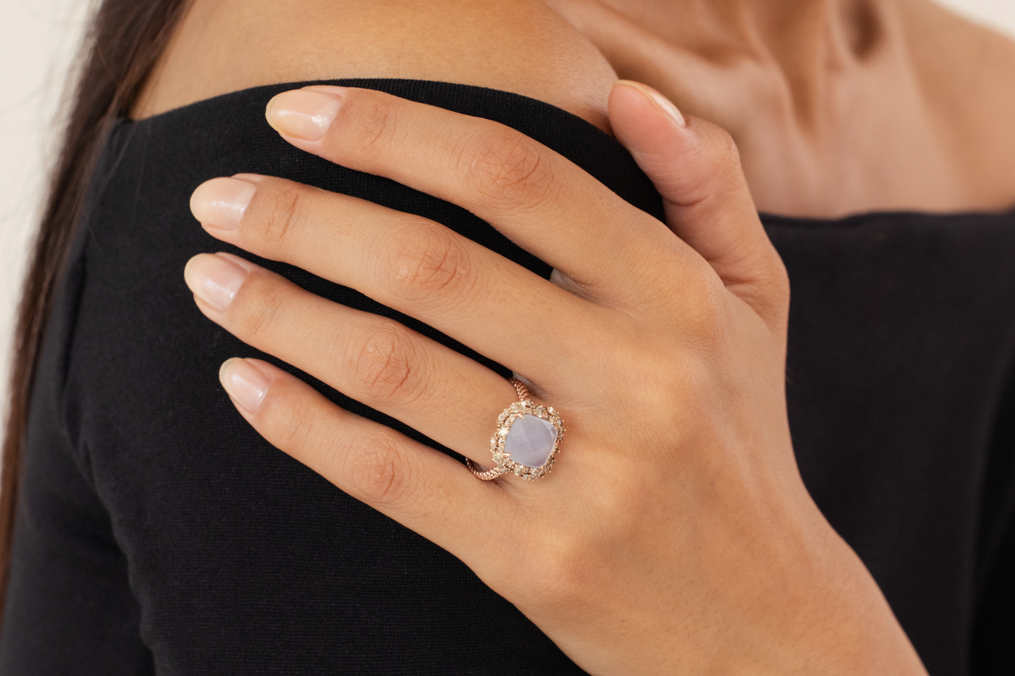 Lavender Chalcedony Ring