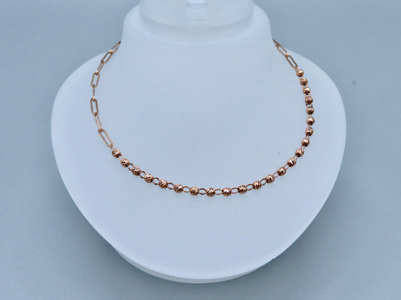 Staccato Beads and Chain Necklace