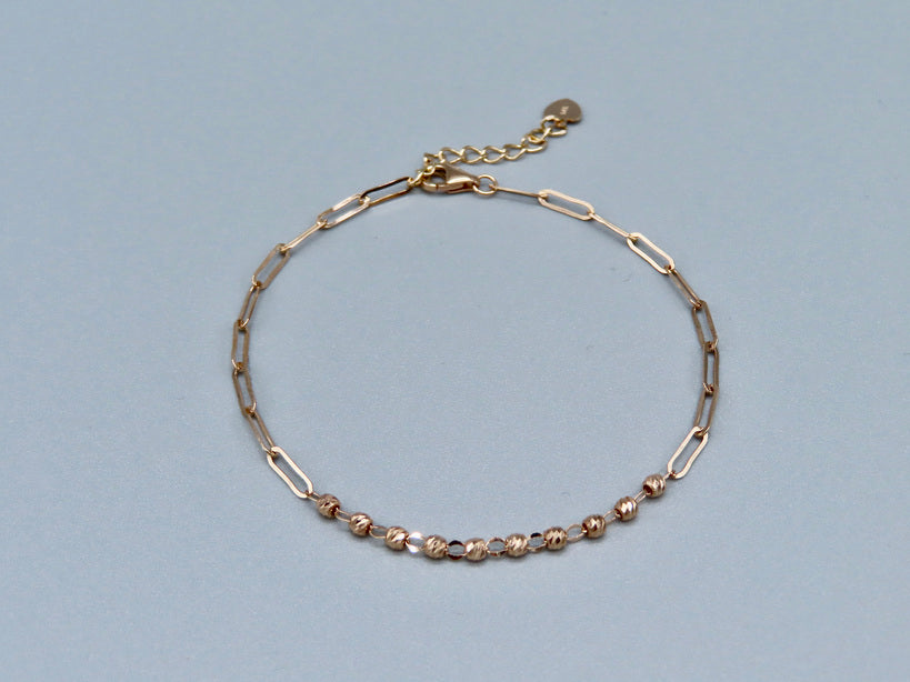 Staccato Beads and Chain Bracelet