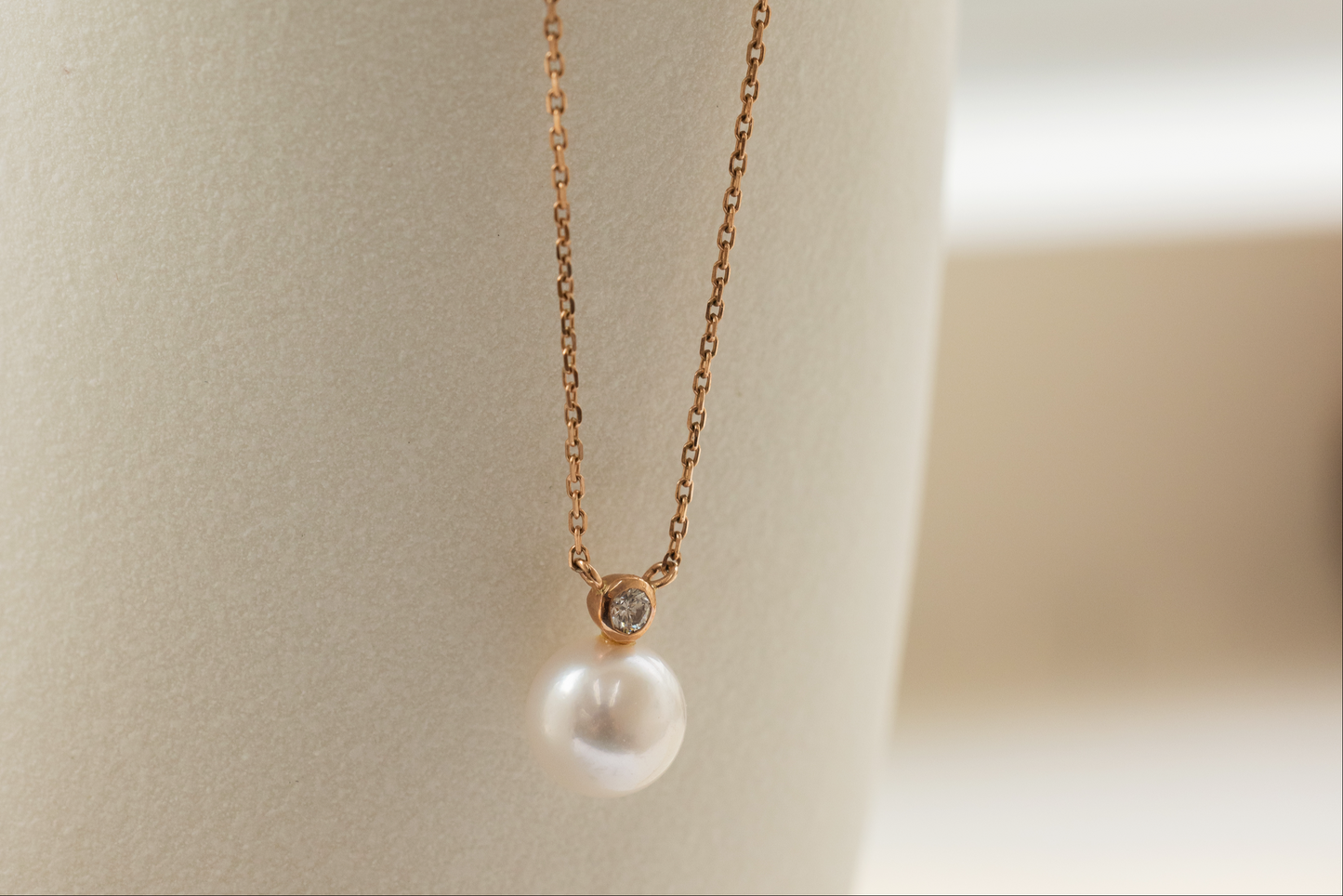 Saltwater Pearl & Diamond Necklace