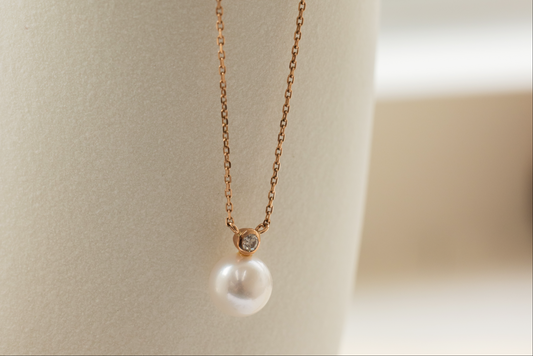 Saltwater Pearl & Diamond Necklace