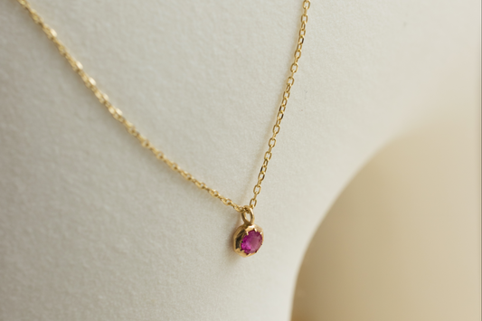 Classic Pink Sapphire Necklace