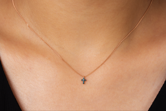 Diamond Mini Cross Necklace