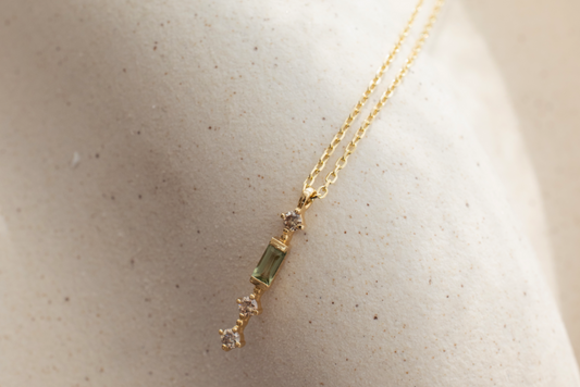 Sapphire and Diamond Wand Necklace