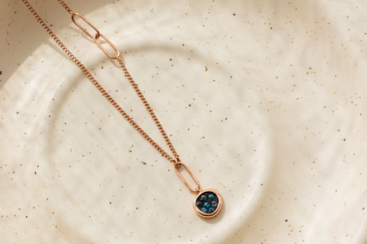 Ellipse Blue Diamond Necklace