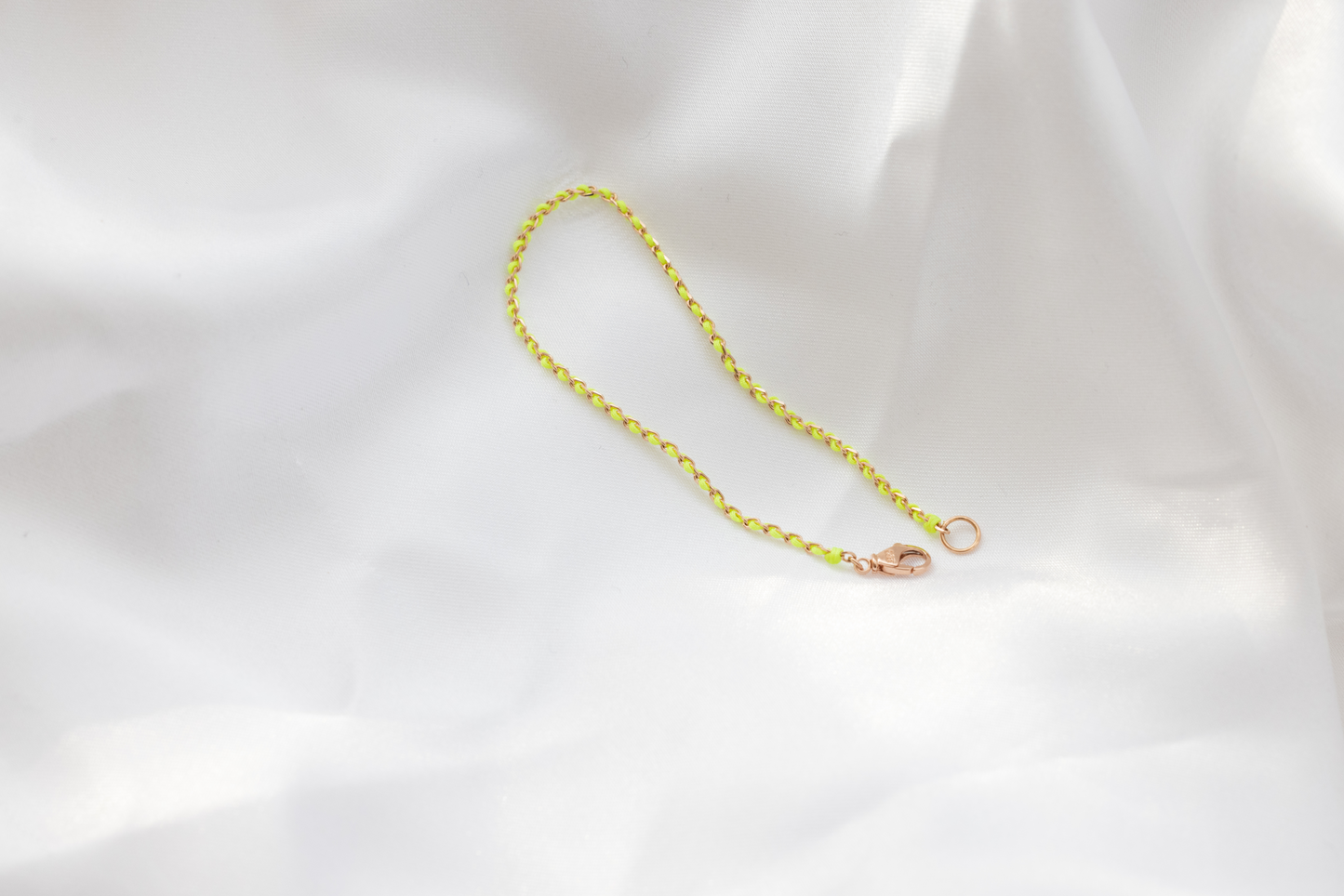 Sophie Neon Silk and Gold Bracelet