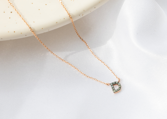 Diamond Mini Initial Necklace