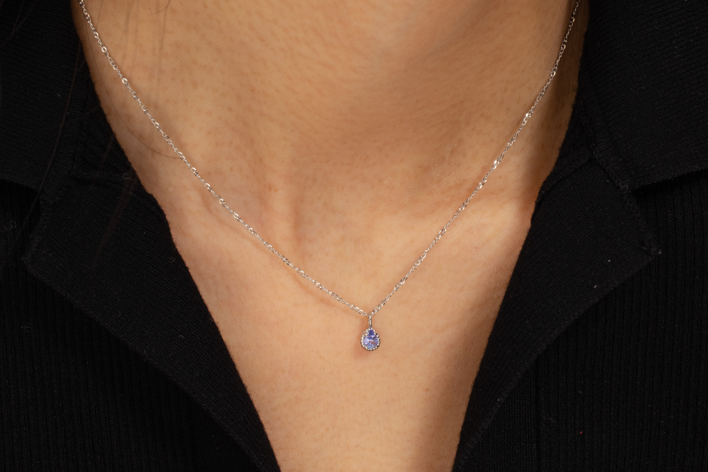 Tanzanite Raindrop Necklace